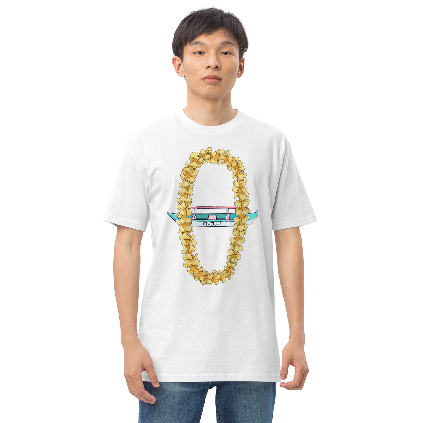 Puakenikeni Lei Canoe Men’s Premium Heavyweight Tee