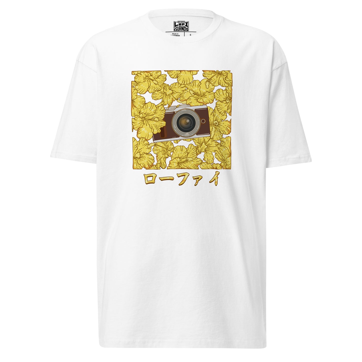 Lo-Fi Gold Hibiscus Men’s Premium Heavyweight Tee