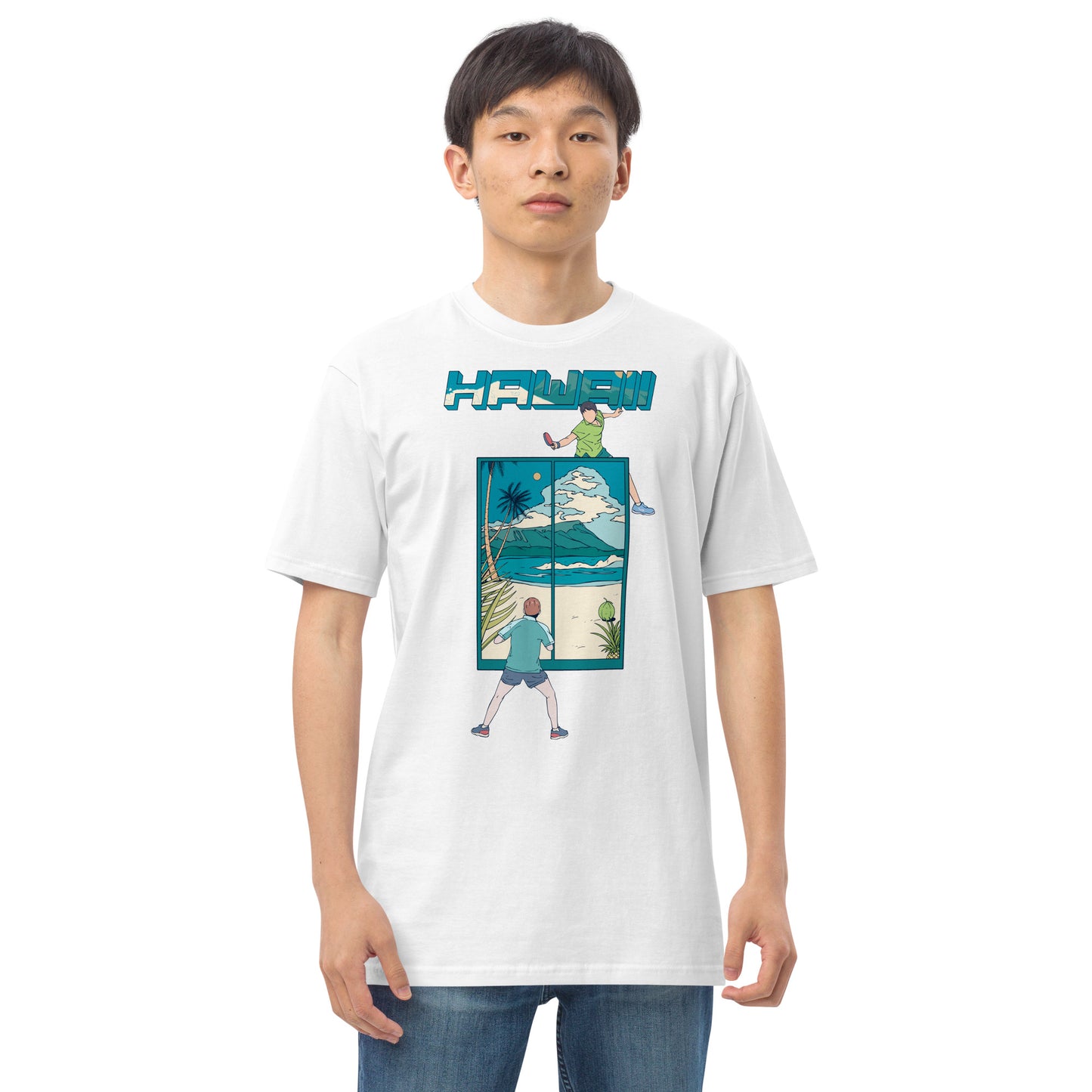 Hawaii Table Tennis Men’s Premium Heavyweight Tee