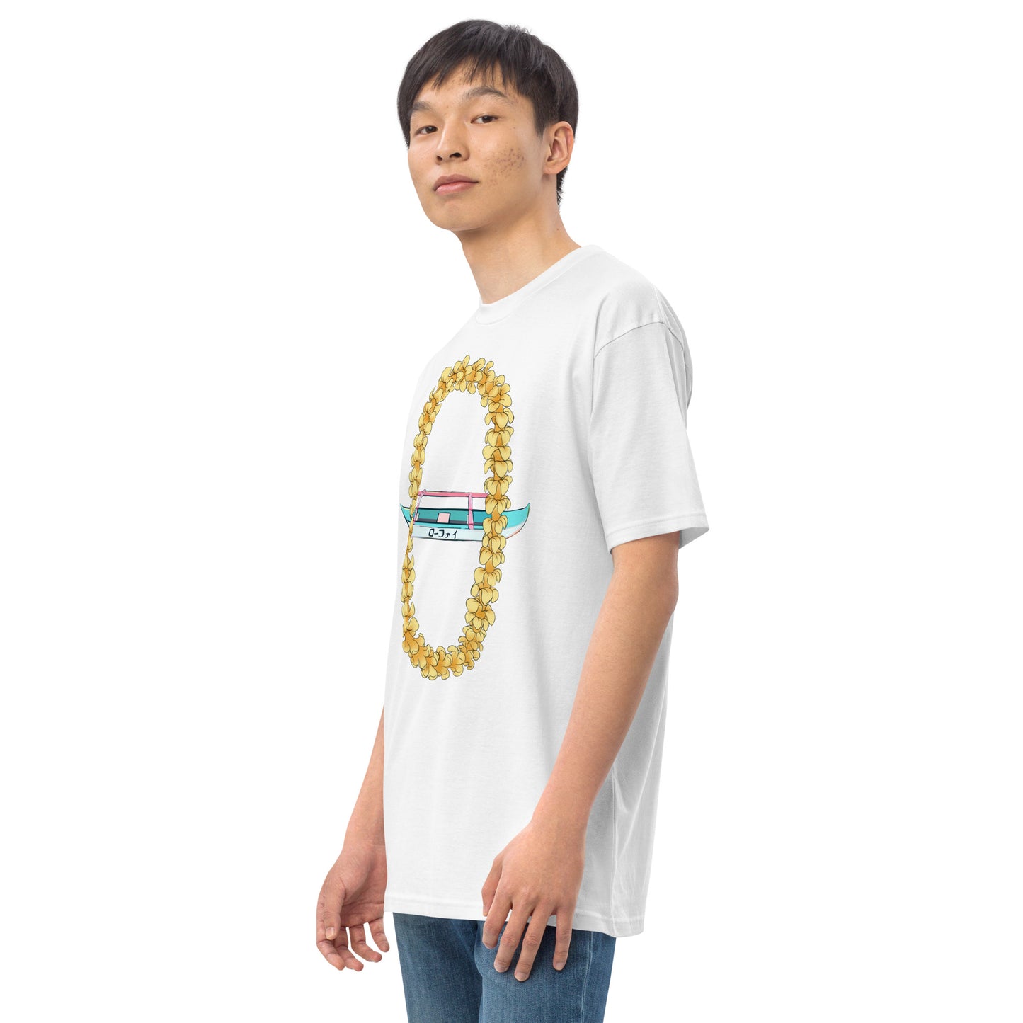 Puakenikeni Lei Canoe Men’s Premium Heavyweight Tee