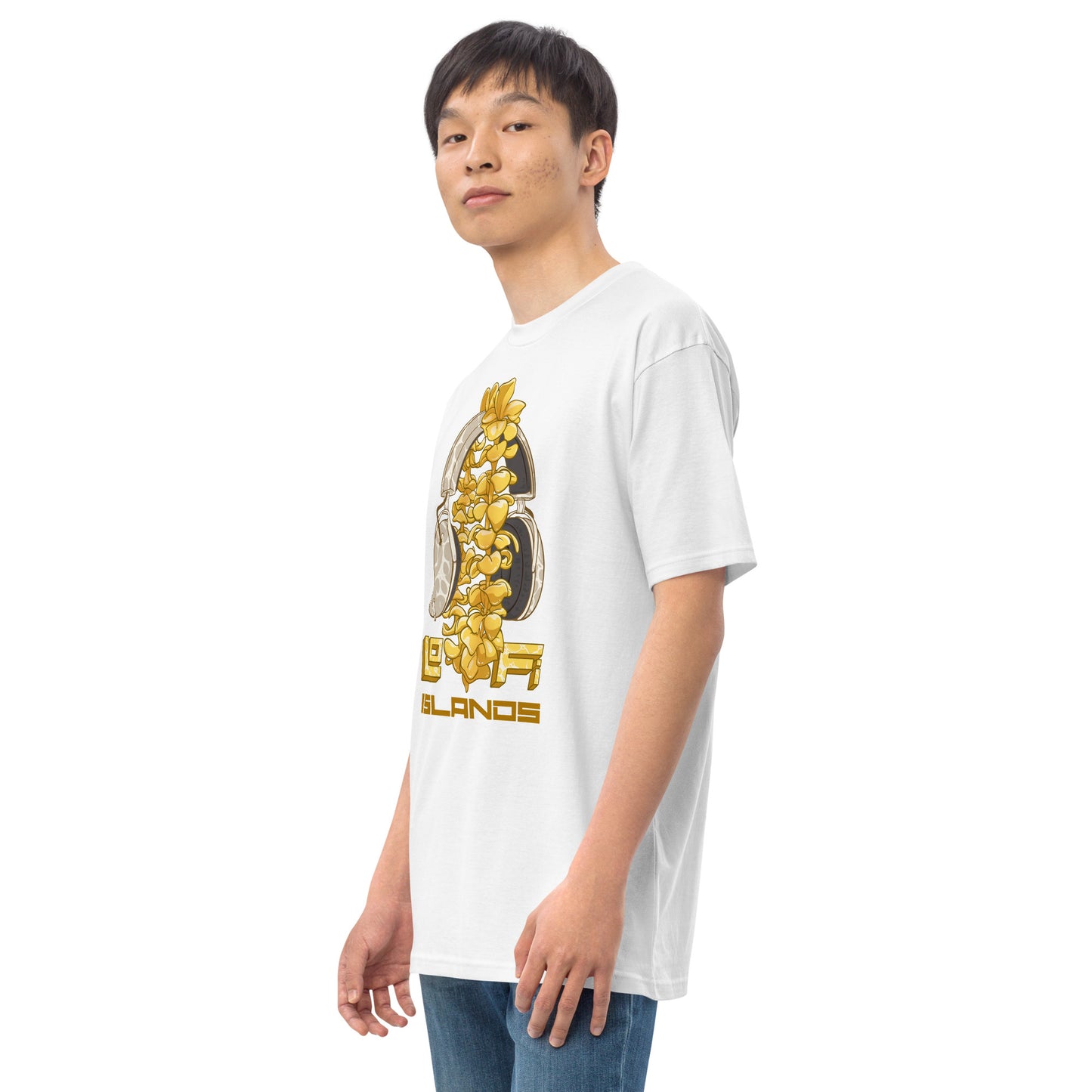 Gold Lei Headphones Men’s Premium Heavyweight Tee