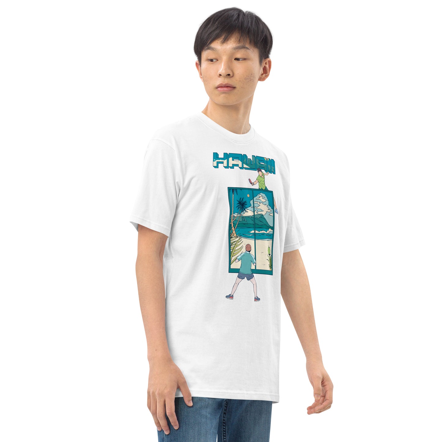 Hawaii Table Tennis Men’s Premium Heavyweight Tee