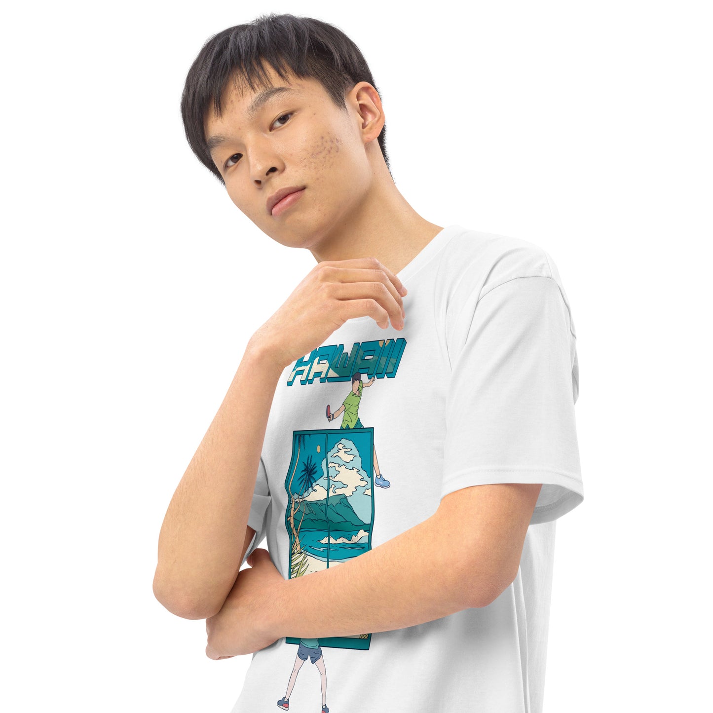 Hawaii Table Tennis Men’s Premium Heavyweight Tee