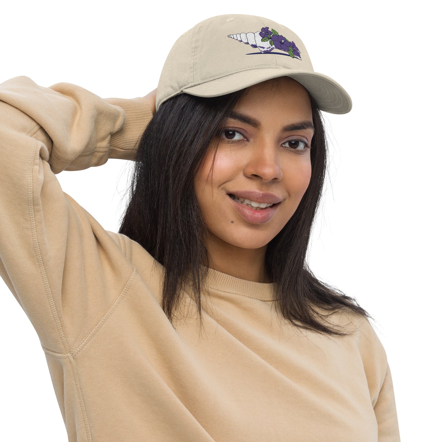 Hibiscus Seashell Organic Dad Hat