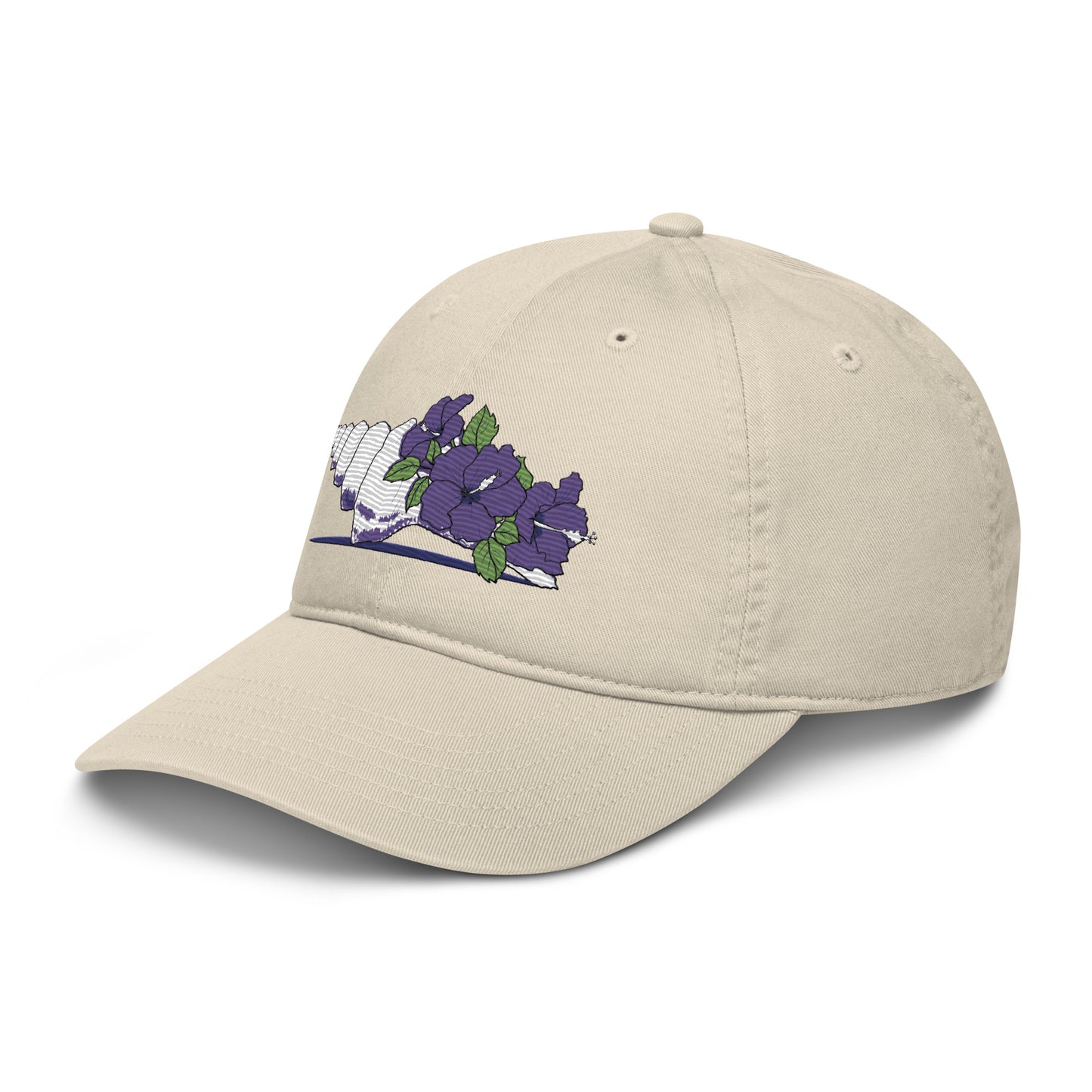 Hibiscus Seashell Organic Dad Hat