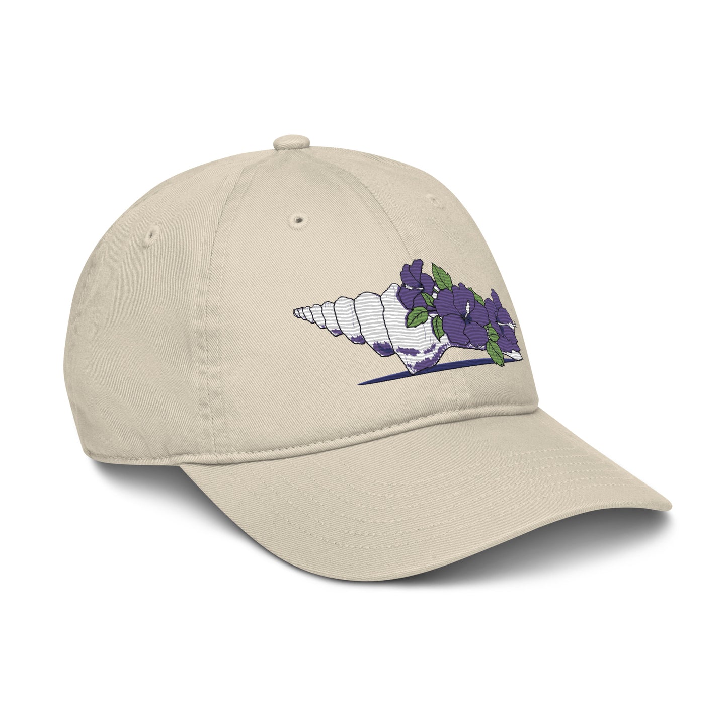 Hibiscus Seashell Organic Dad Hat