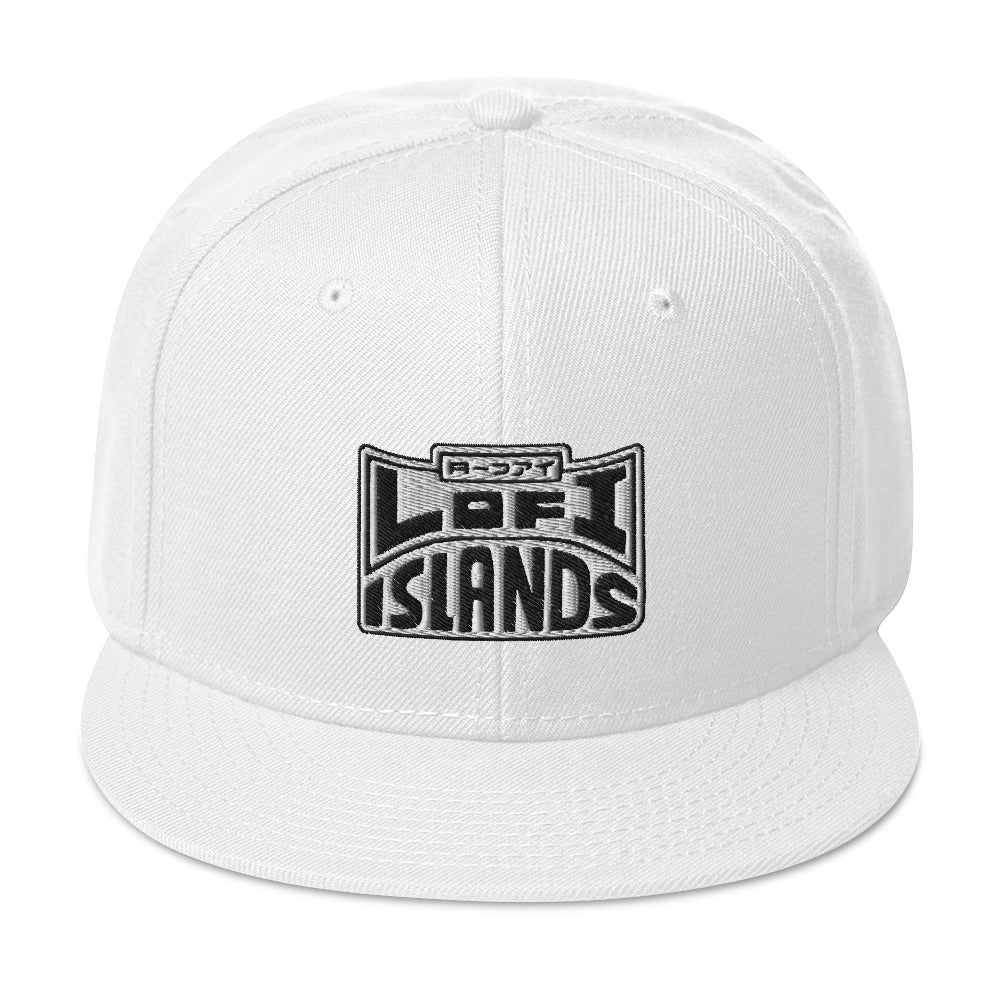 Lo-Fi Islands White Snapback Hat