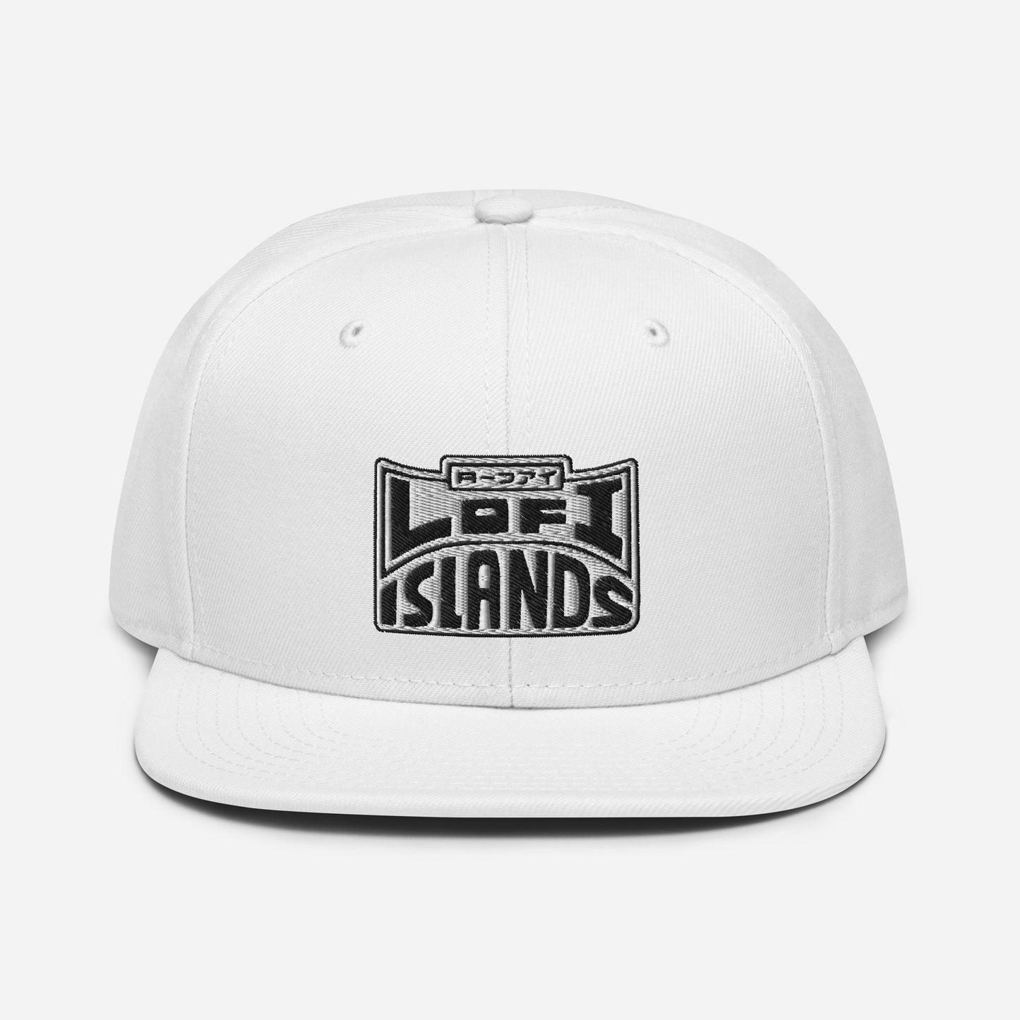 Lo-Fi Islands White Snapback Hat