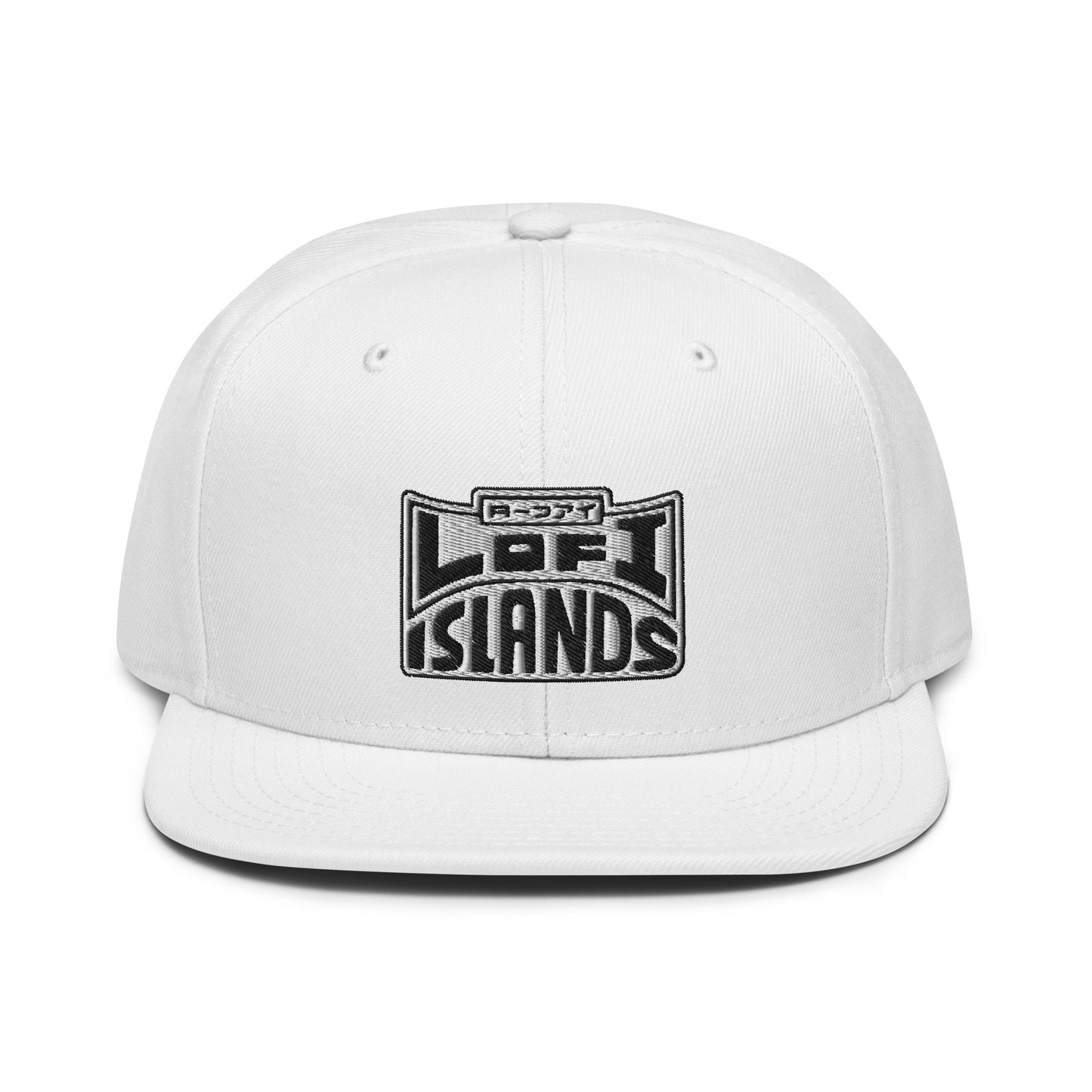 Lo-Fi Islands White Snapback Hat