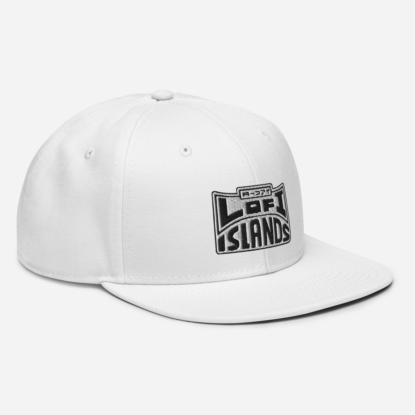 Lo-Fi Islands White Snapback Hat