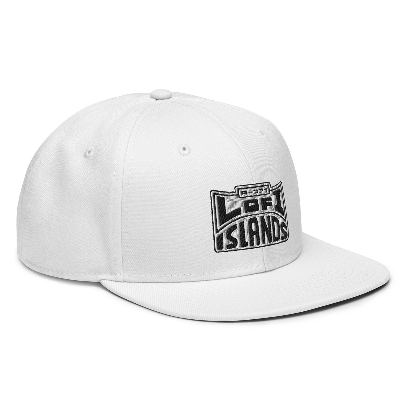 Lo-Fi Islands White Snapback Hat