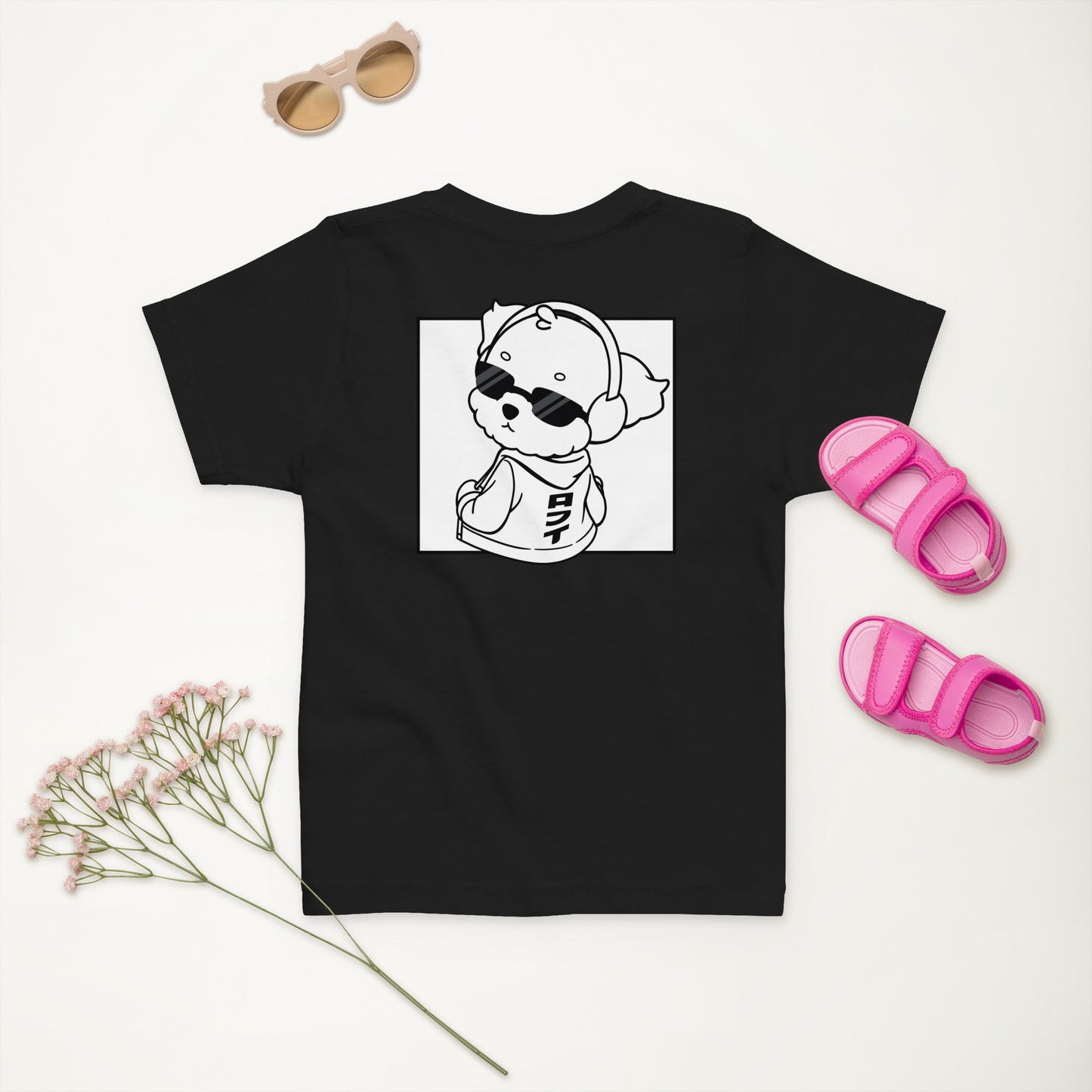 Lo-Fi Puppy B&W Toddler Jersey T-Shirt