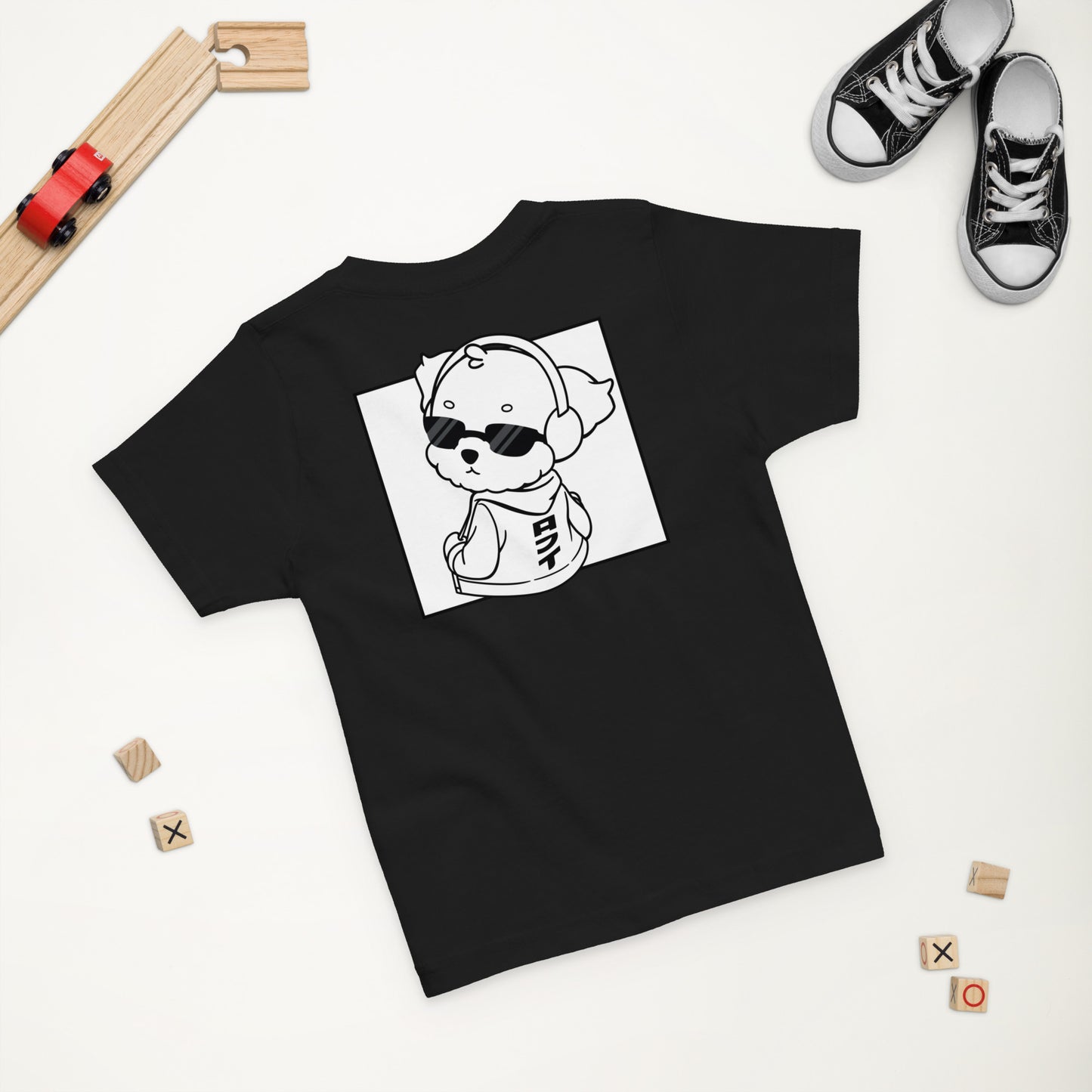 Lo-Fi Puppy B&W Toddler Jersey T-Shirt