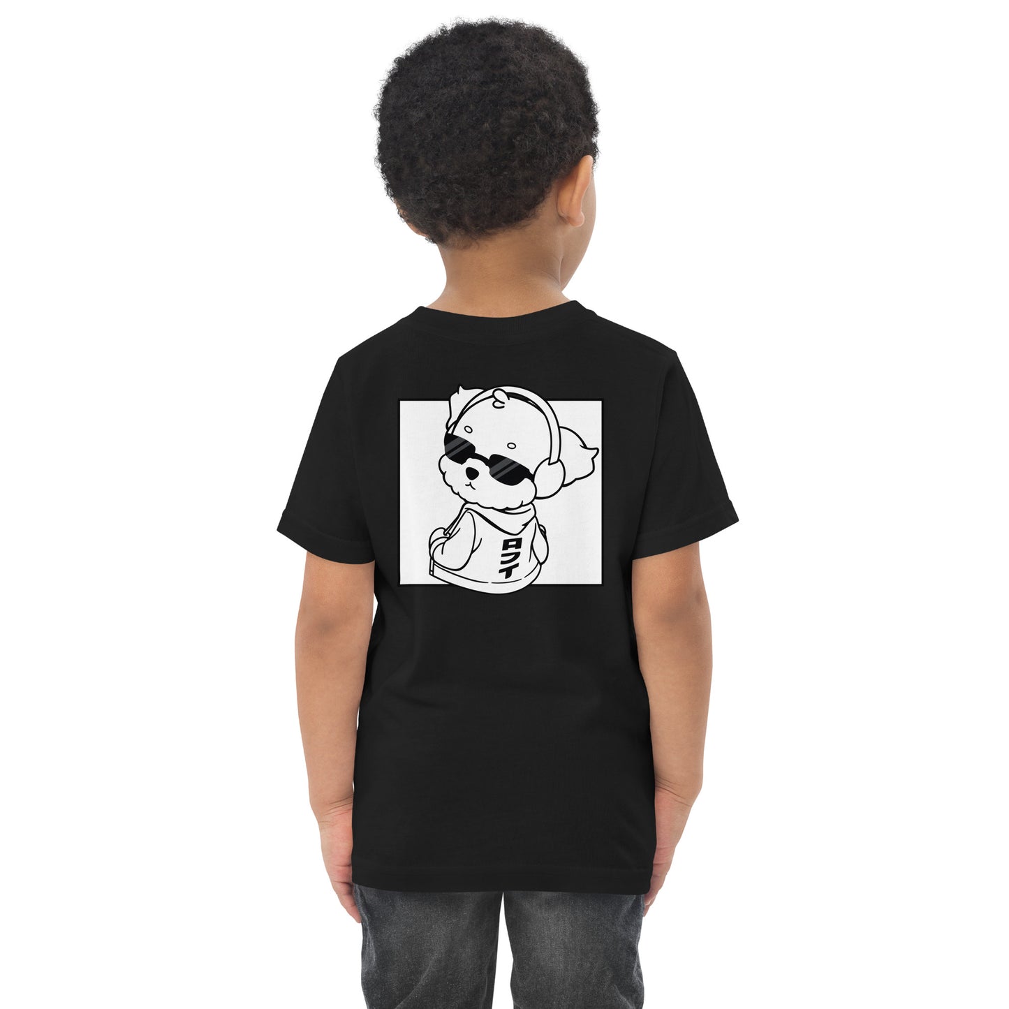 Lo-Fi Puppy B&W Toddler Jersey T-Shirt