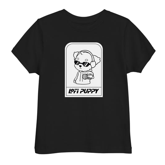 Lo-Fi Puppy B&W Toddler Jersey T-Shirt