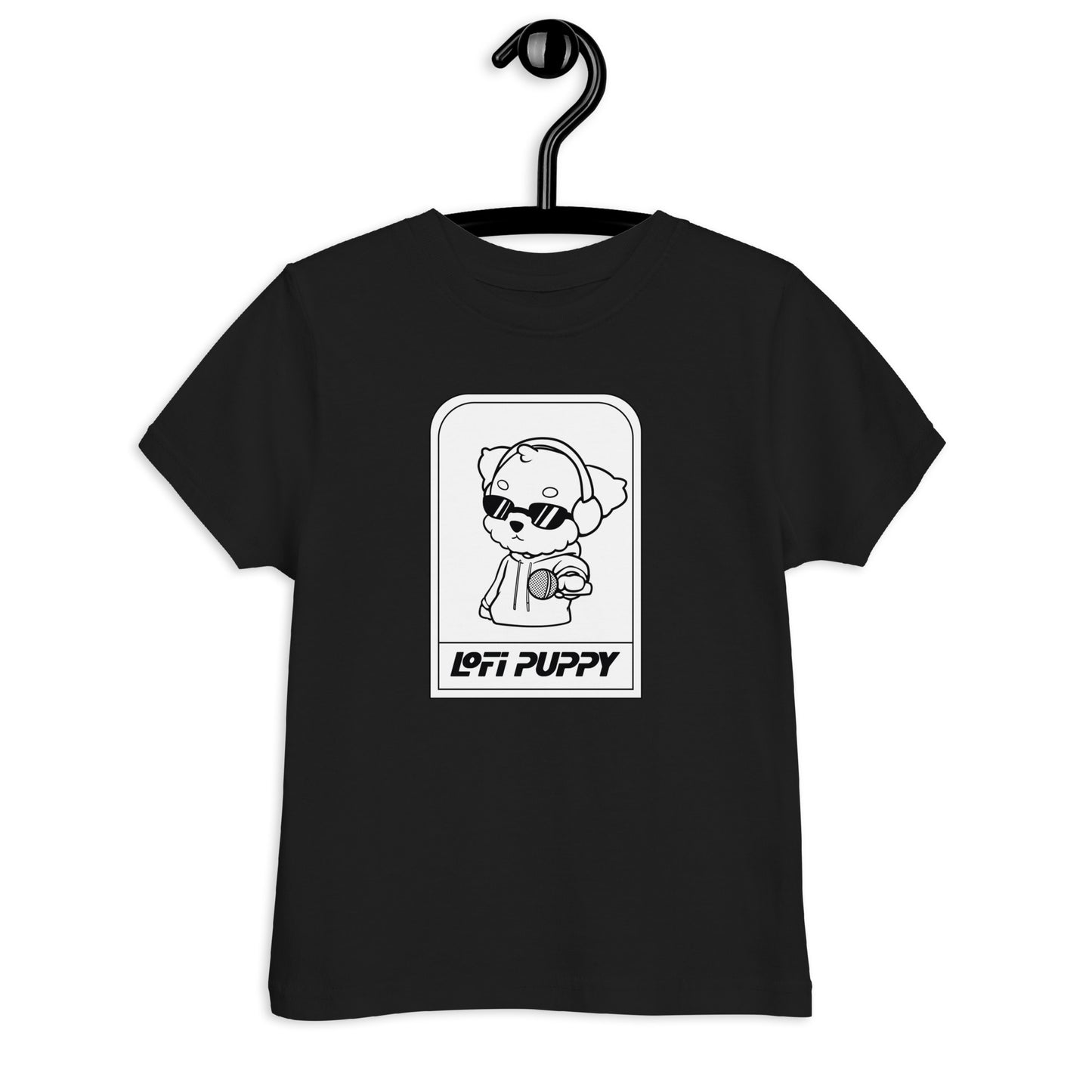 Lo-Fi Puppy B&W Toddler Jersey T-Shirt