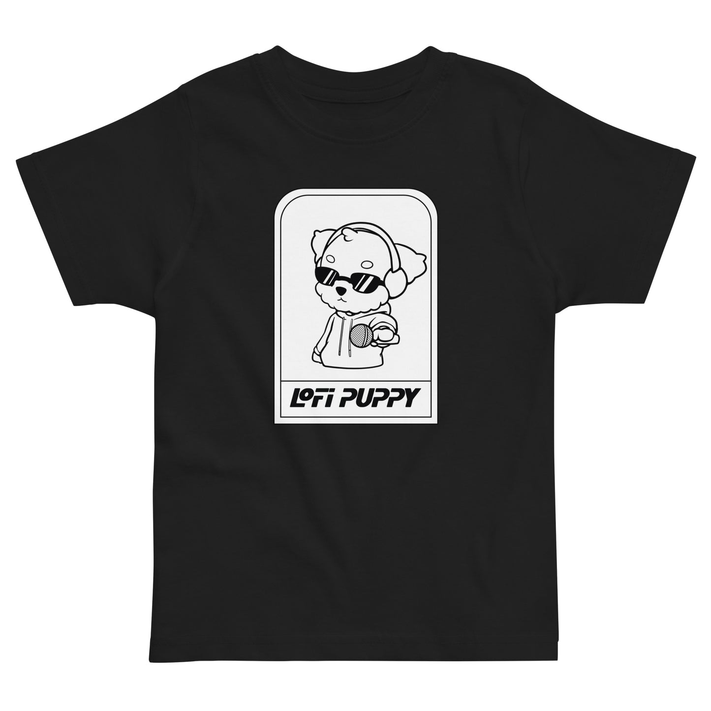 Lo-Fi Puppy B&W Toddler Jersey T-Shirt