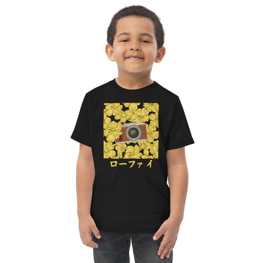 Gold Hibiscus Lo-Fi Camera Toddler Jersey T-Shirt