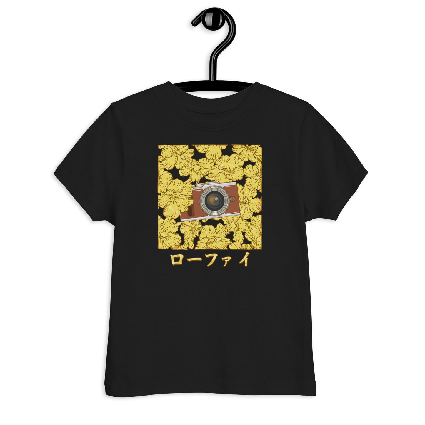 Gold Hibiscus Lo-Fi Camera Toddler Jersey T-Shirt