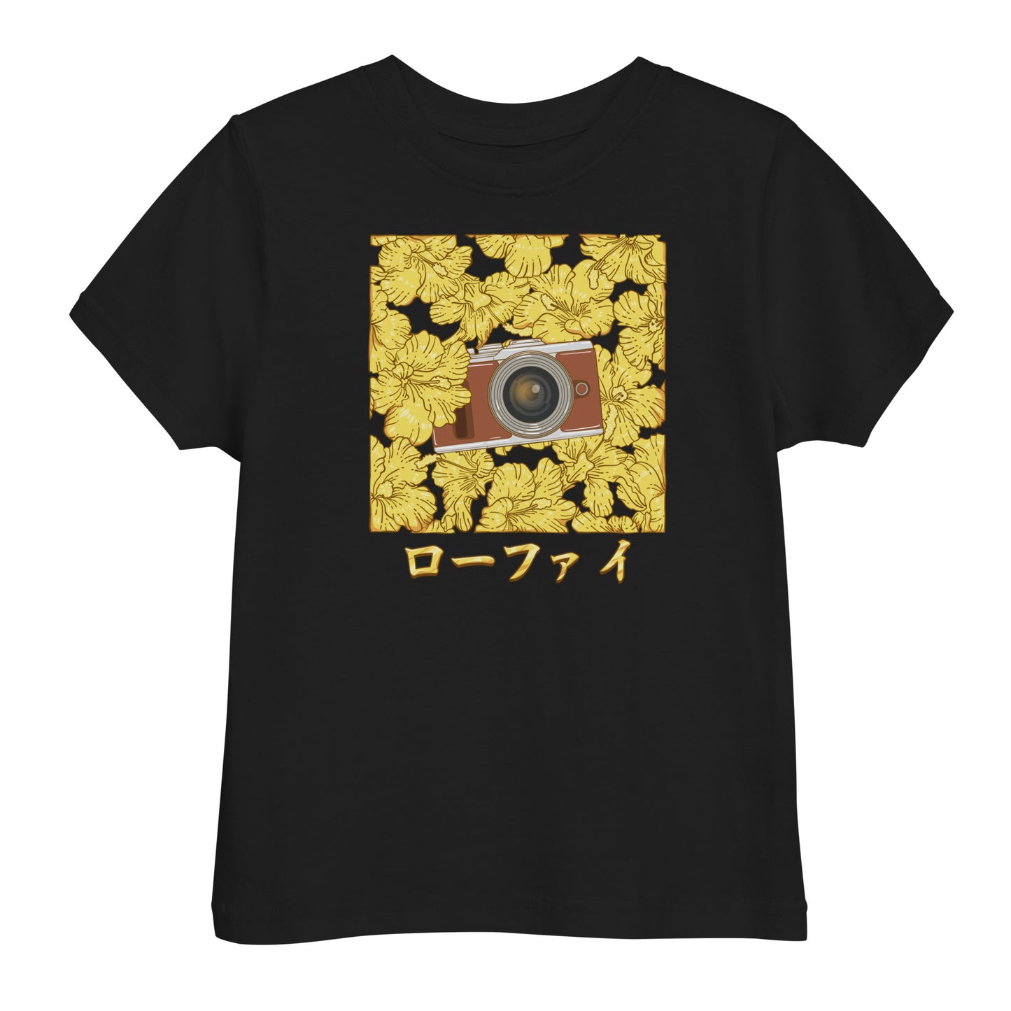 Gold Hibiscus Lo-Fi Camera Toddler Jersey T-Shirt