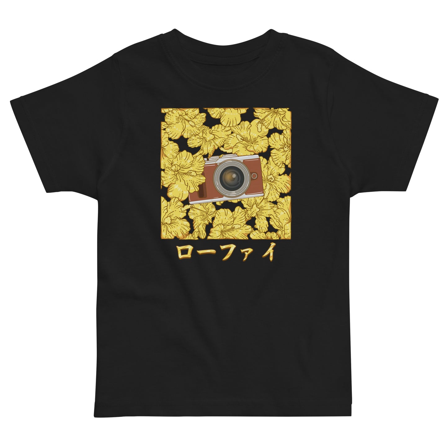 Gold Hibiscus Lo-Fi Camera Toddler Jersey T-Shirt