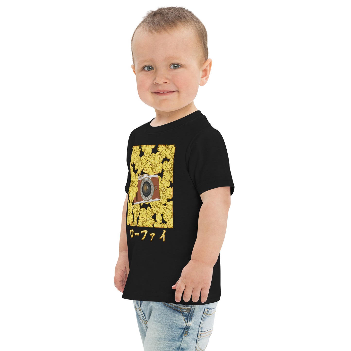 Gold Hibiscus Lo-Fi Camera Toddler Jersey T-Shirt