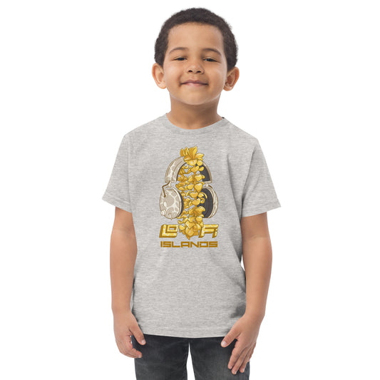 Lo-Fi Headphones Gold Lei Toddler Jersey T-Shirt