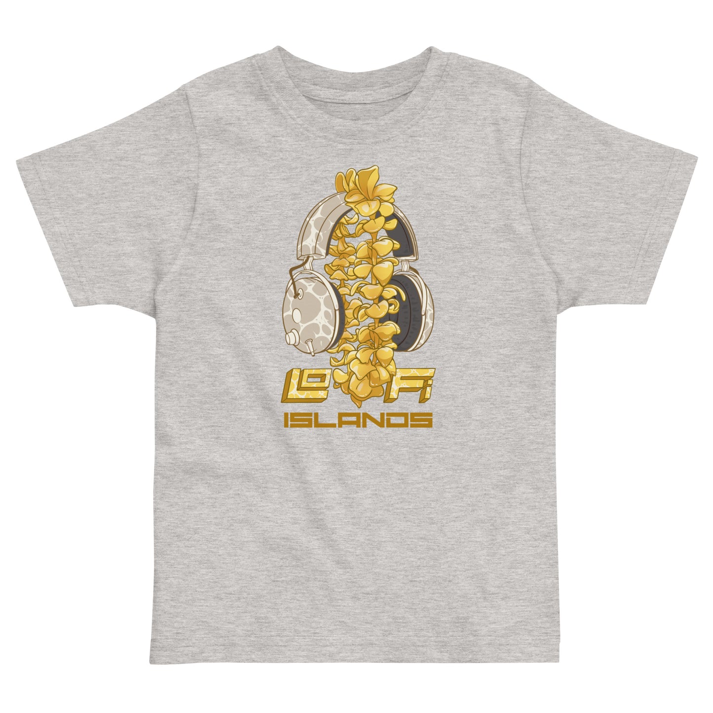 Lo-Fi Headphones Gold Lei Toddler Jersey T-Shirt