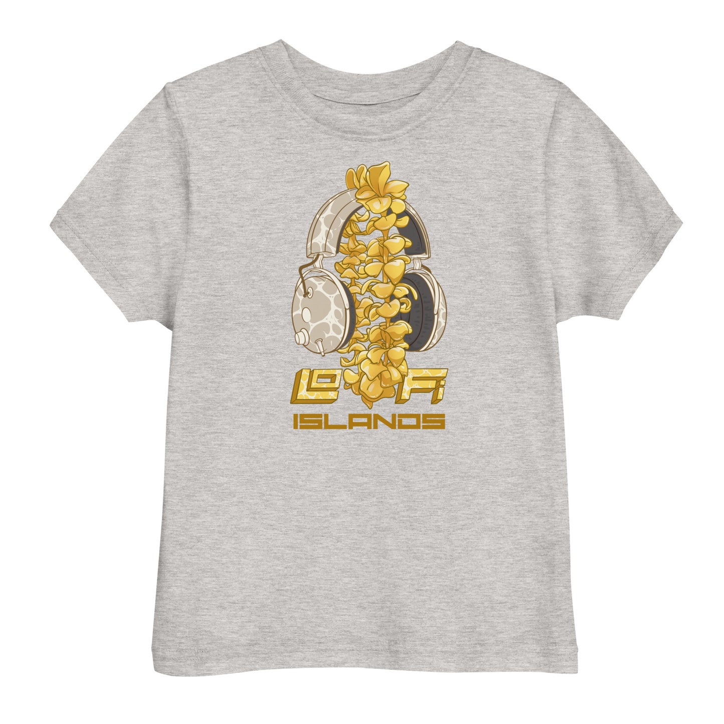 Lo-Fi Headphones Gold Lei Toddler Jersey T-Shirt