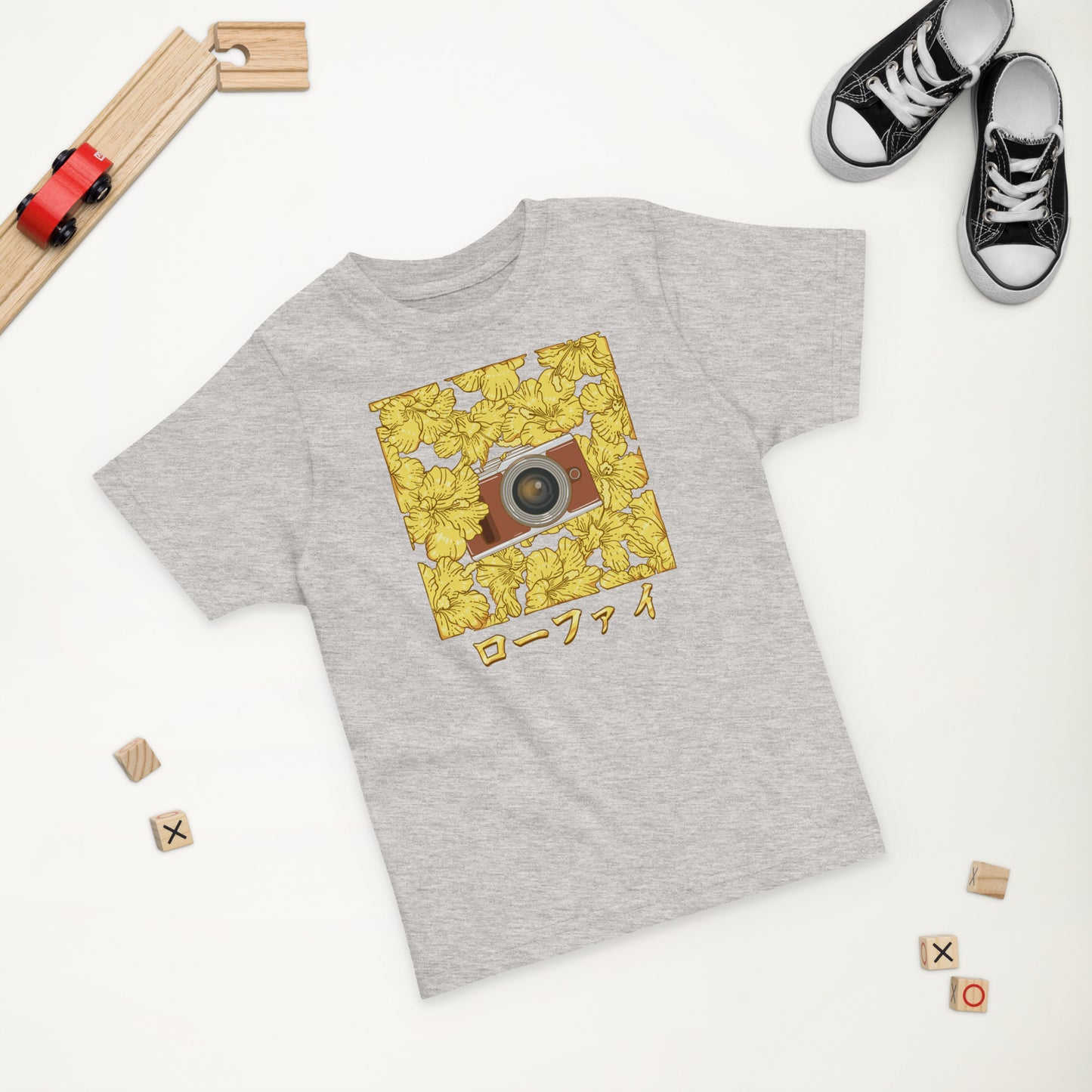 Gold Hibiscus Lo-Fi Camera Toddler Jersey T-Shirt