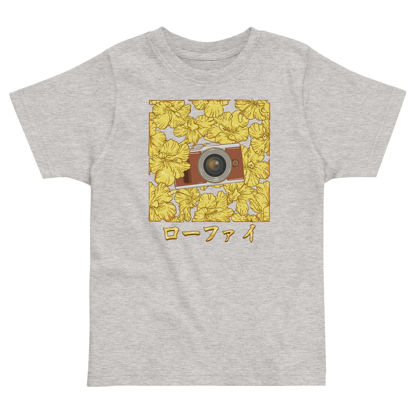 Gold Hibiscus Lo-Fi Camera Toddler Jersey T-Shirt