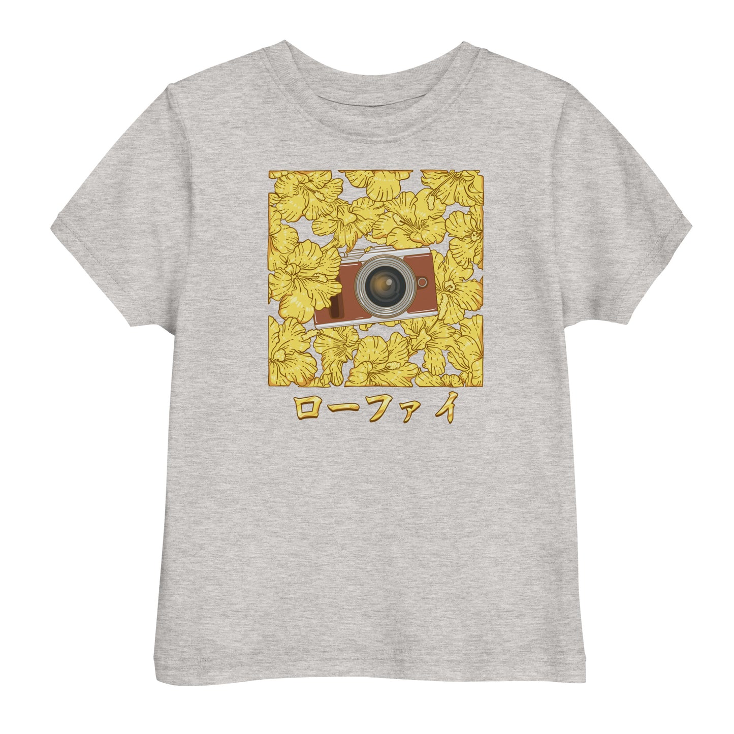 Gold Hibiscus Lo-Fi Camera Toddler Jersey T-Shirt