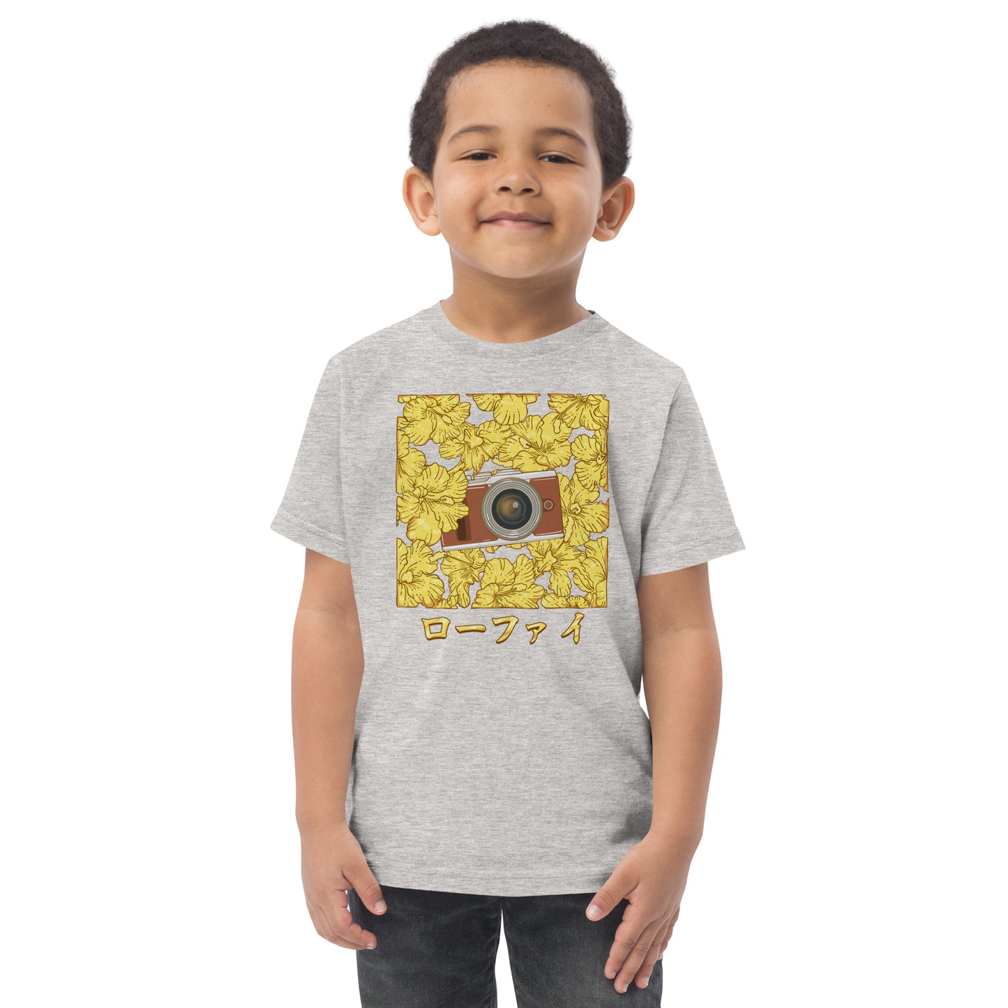 Gold Hibiscus Lo-Fi Camera Toddler Jersey T-Shirt