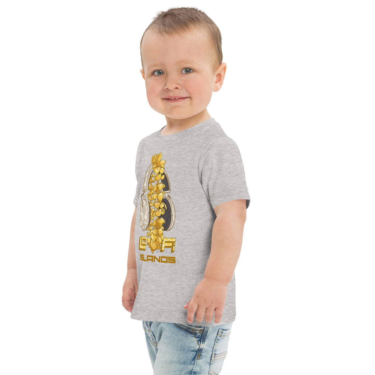 Lo-Fi Headphones Gold Lei Toddler Jersey T-Shirt