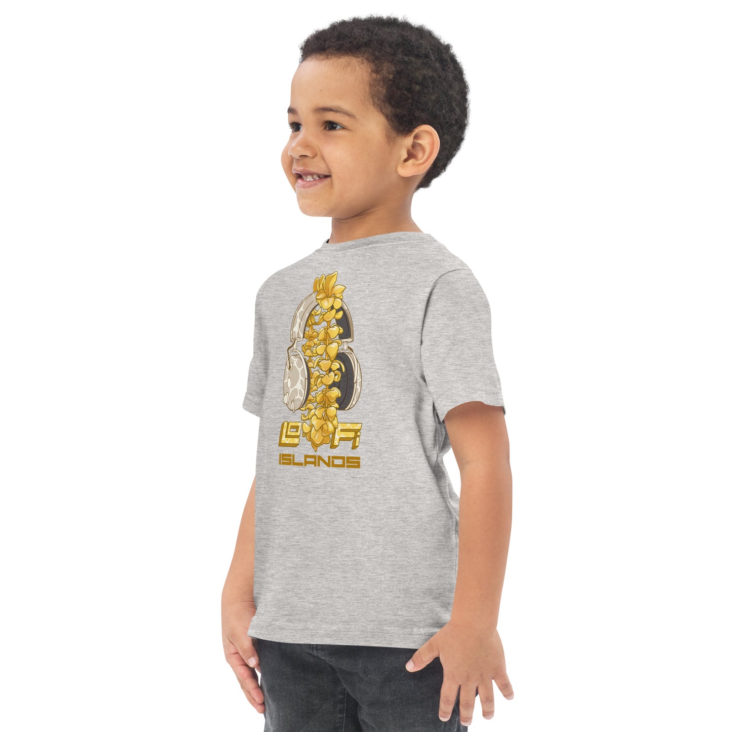 Lo-Fi Headphones Gold Lei Toddler Jersey T-Shirt