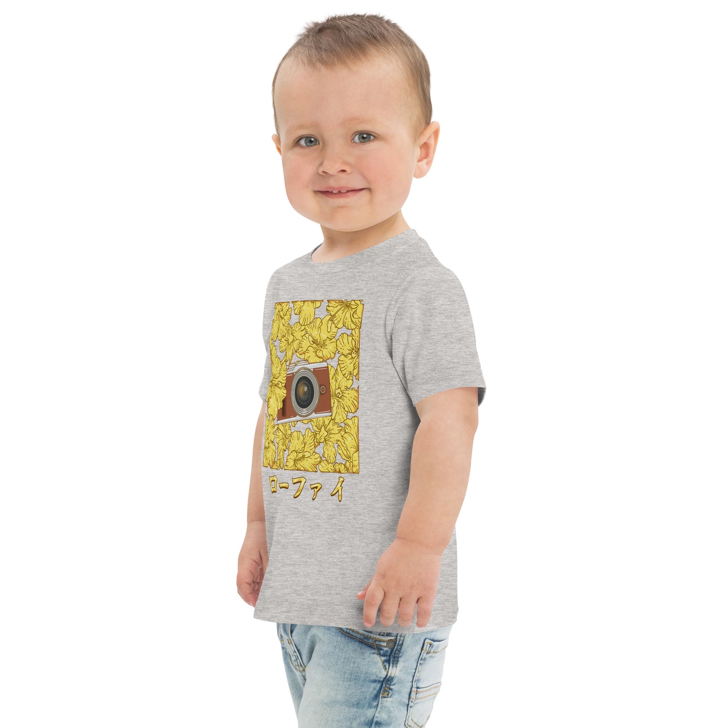 Gold Hibiscus Lo-Fi Camera Toddler Jersey T-Shirt