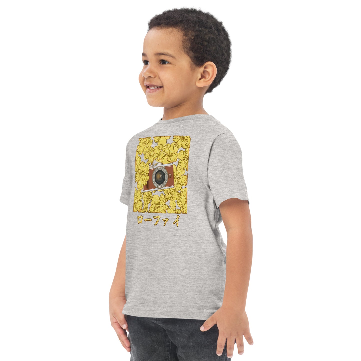 Gold Hibiscus Lo-Fi Camera Toddler Jersey T-Shirt