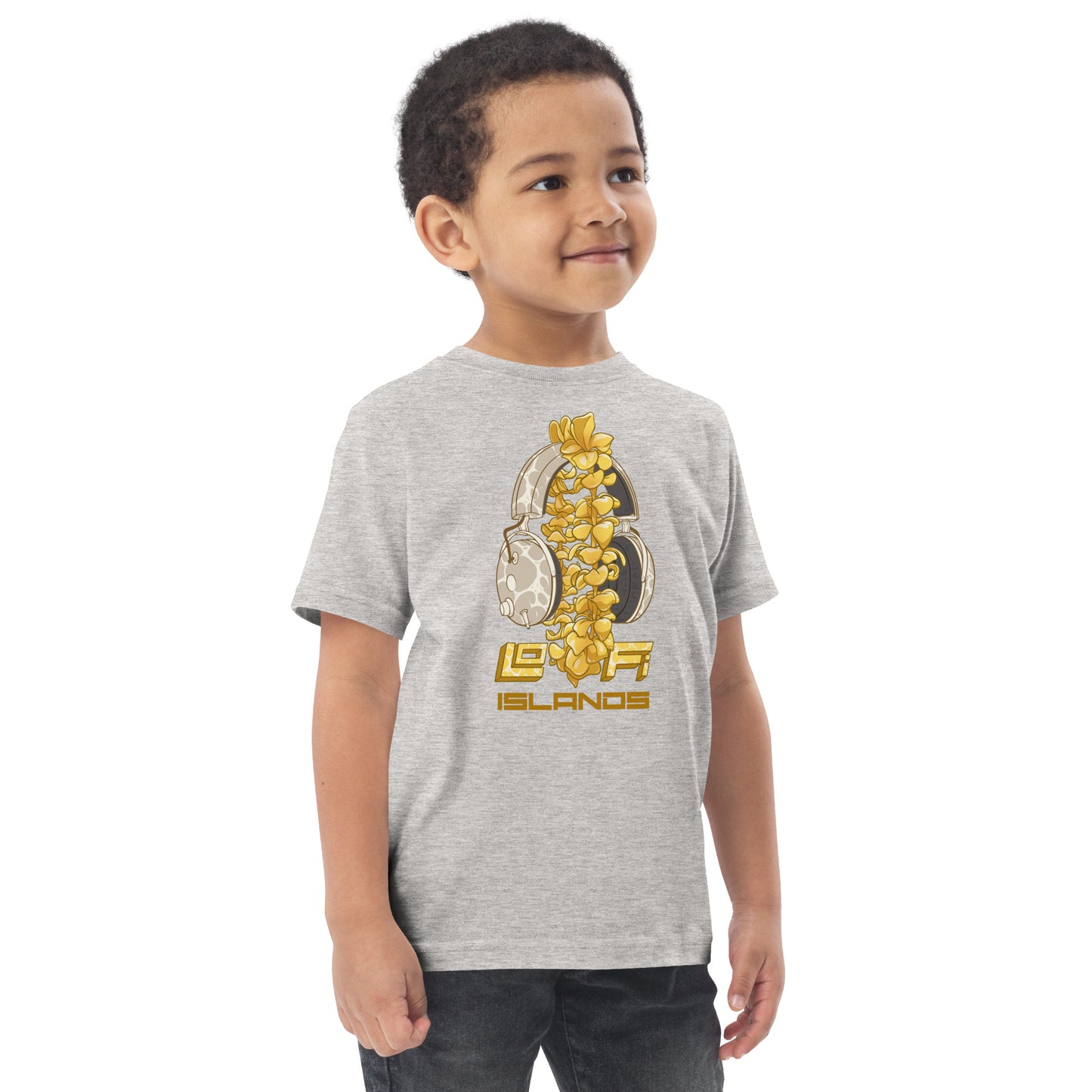 Lo-Fi Headphones Gold Lei Toddler Jersey T-Shirt