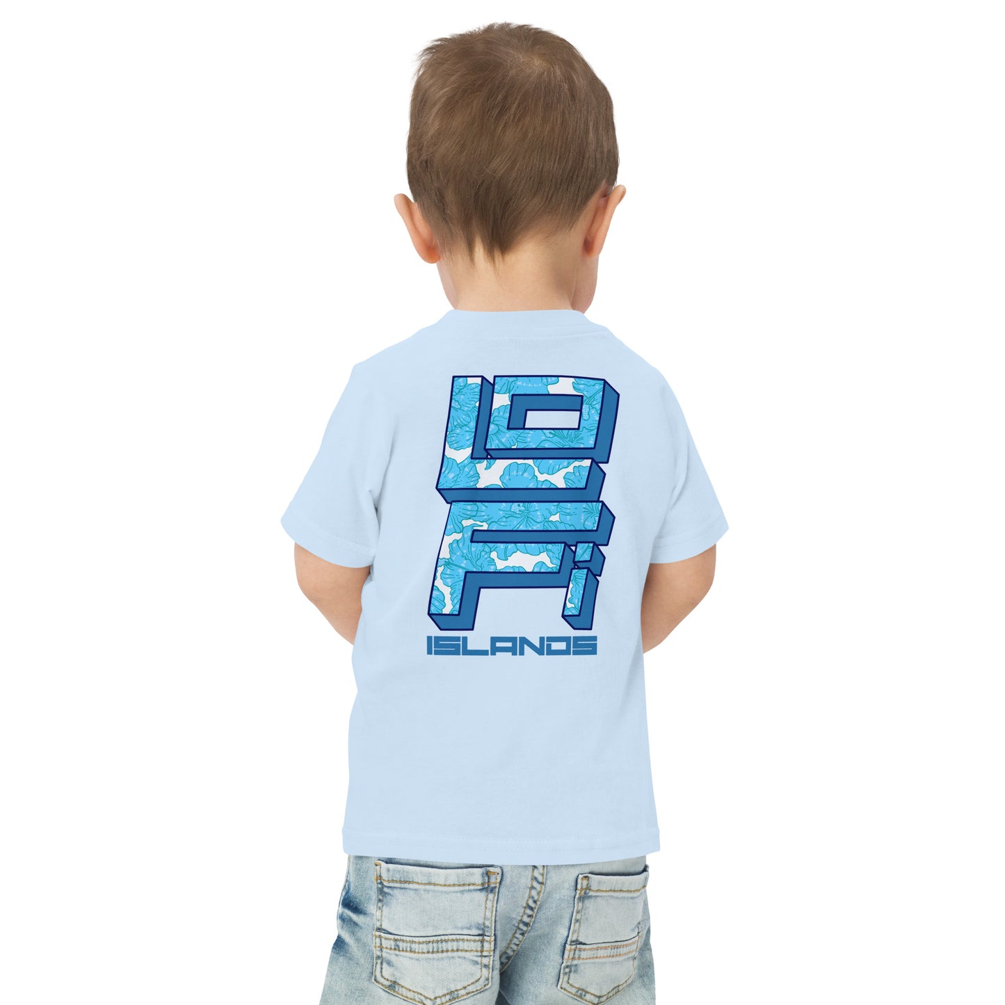 Blue Hibiscus Hawaii Toddler Jersey T-Shirt