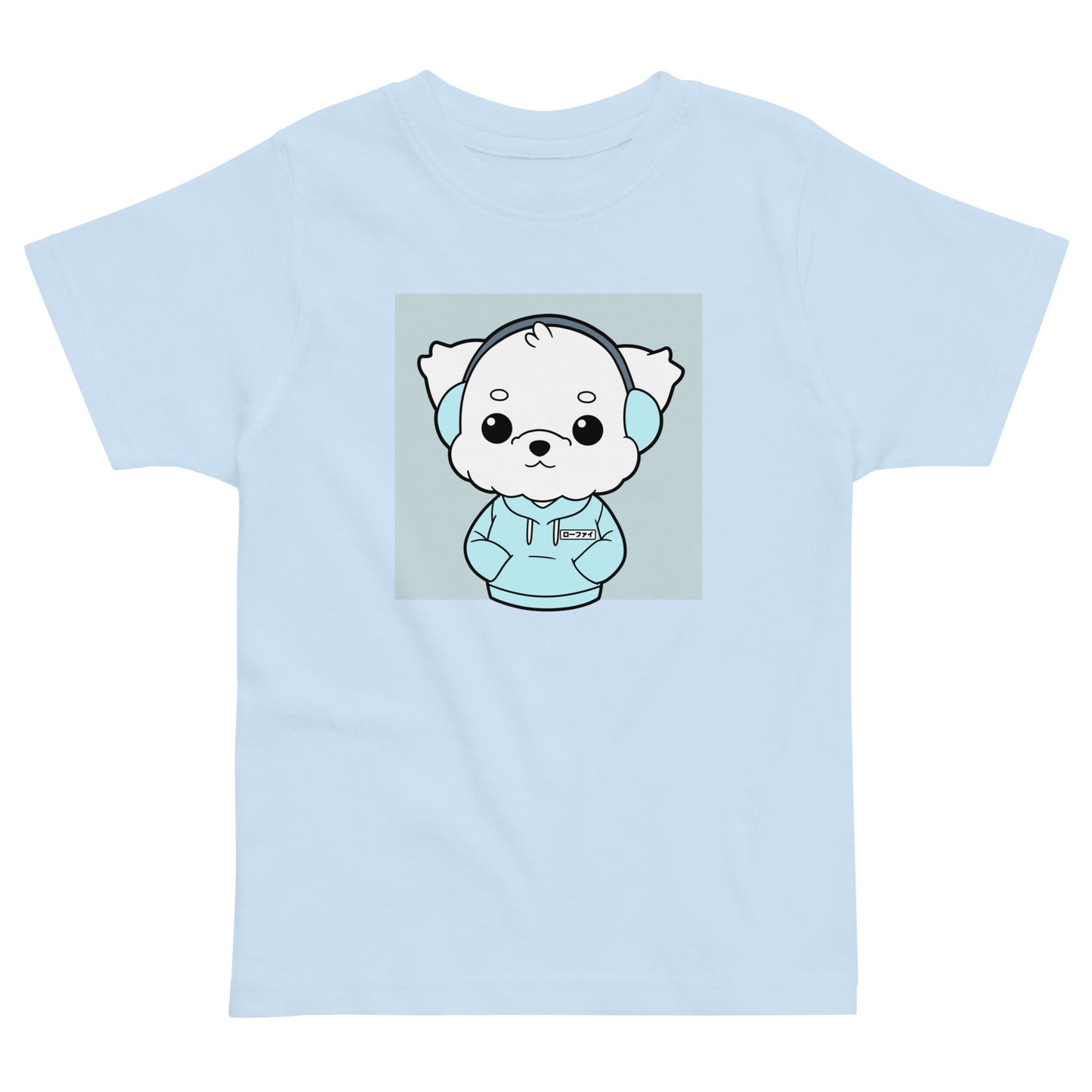 Lo-Fi Puppy Blue Toddler Jersey T-Shirt