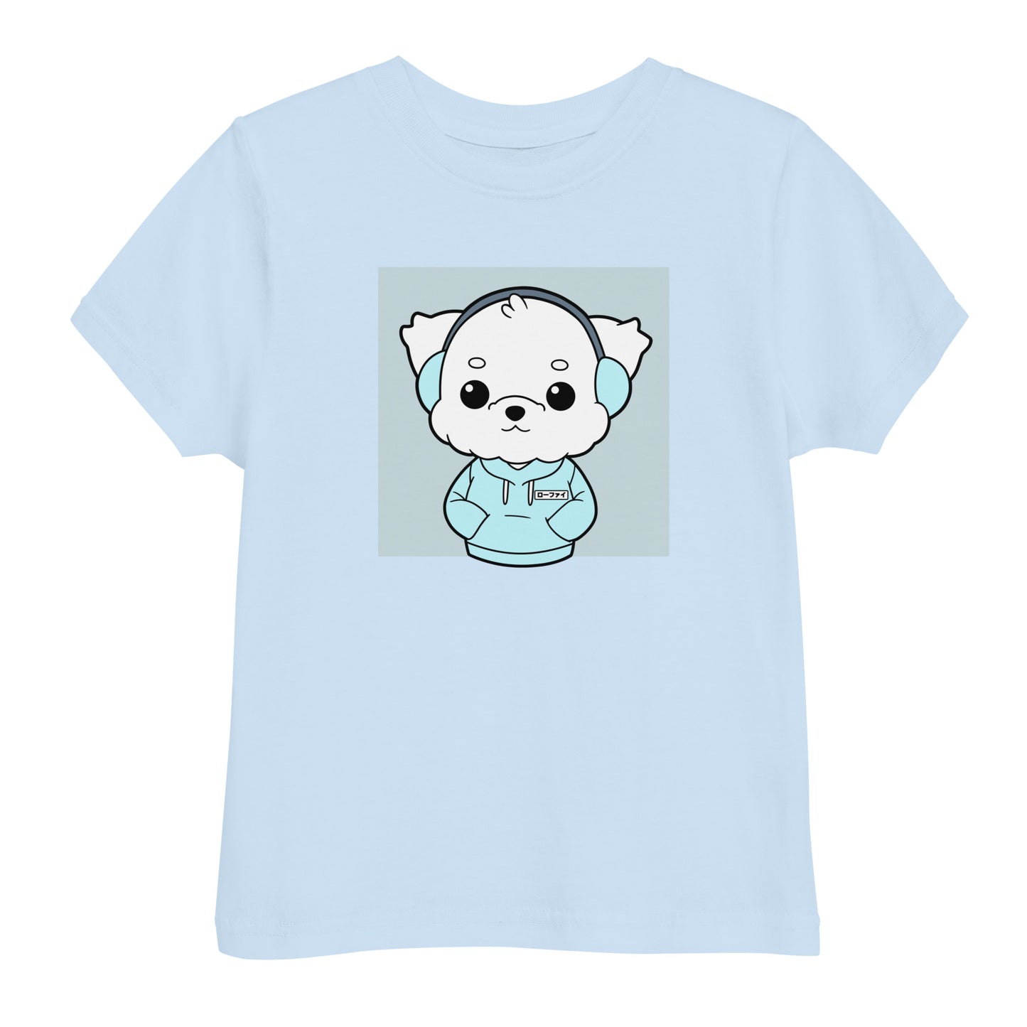 Lo-Fi Puppy Blue Toddler Jersey T-Shirt