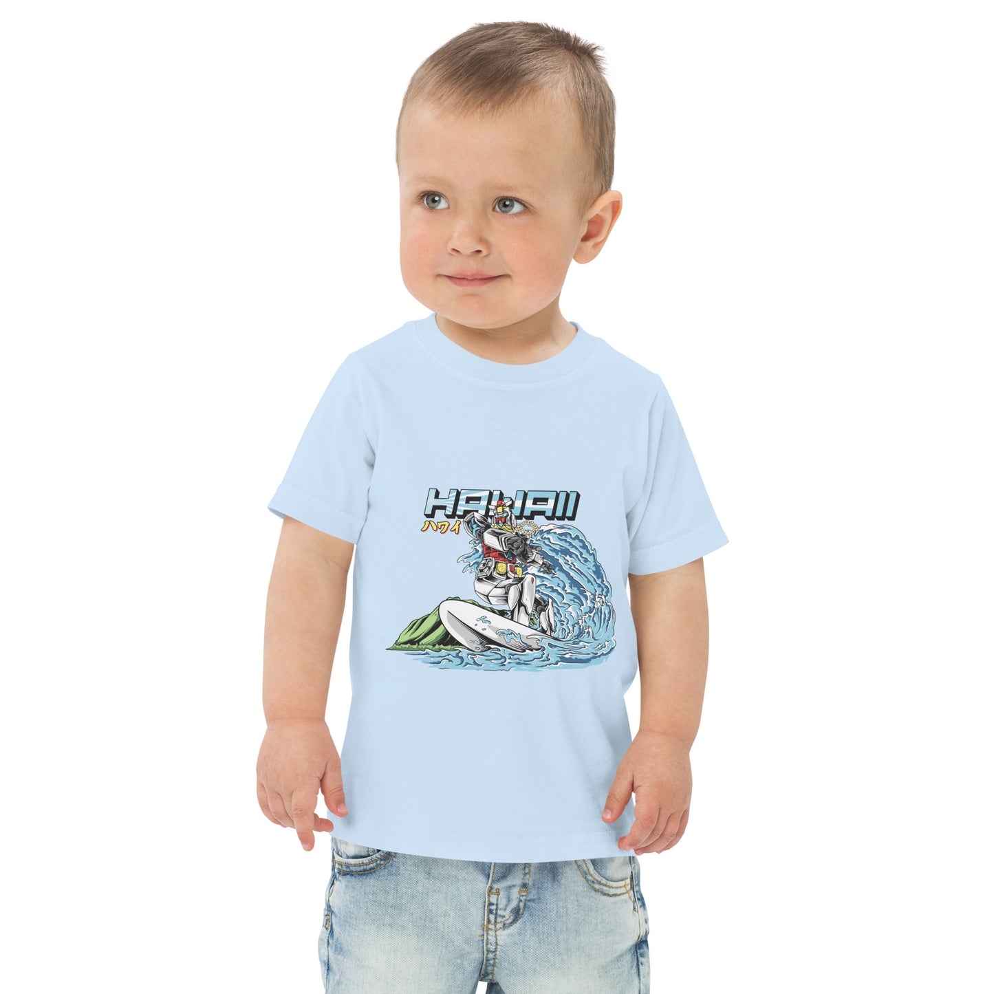 Mecha Surfing Diamond Head Toddler Jersey T-Shirt