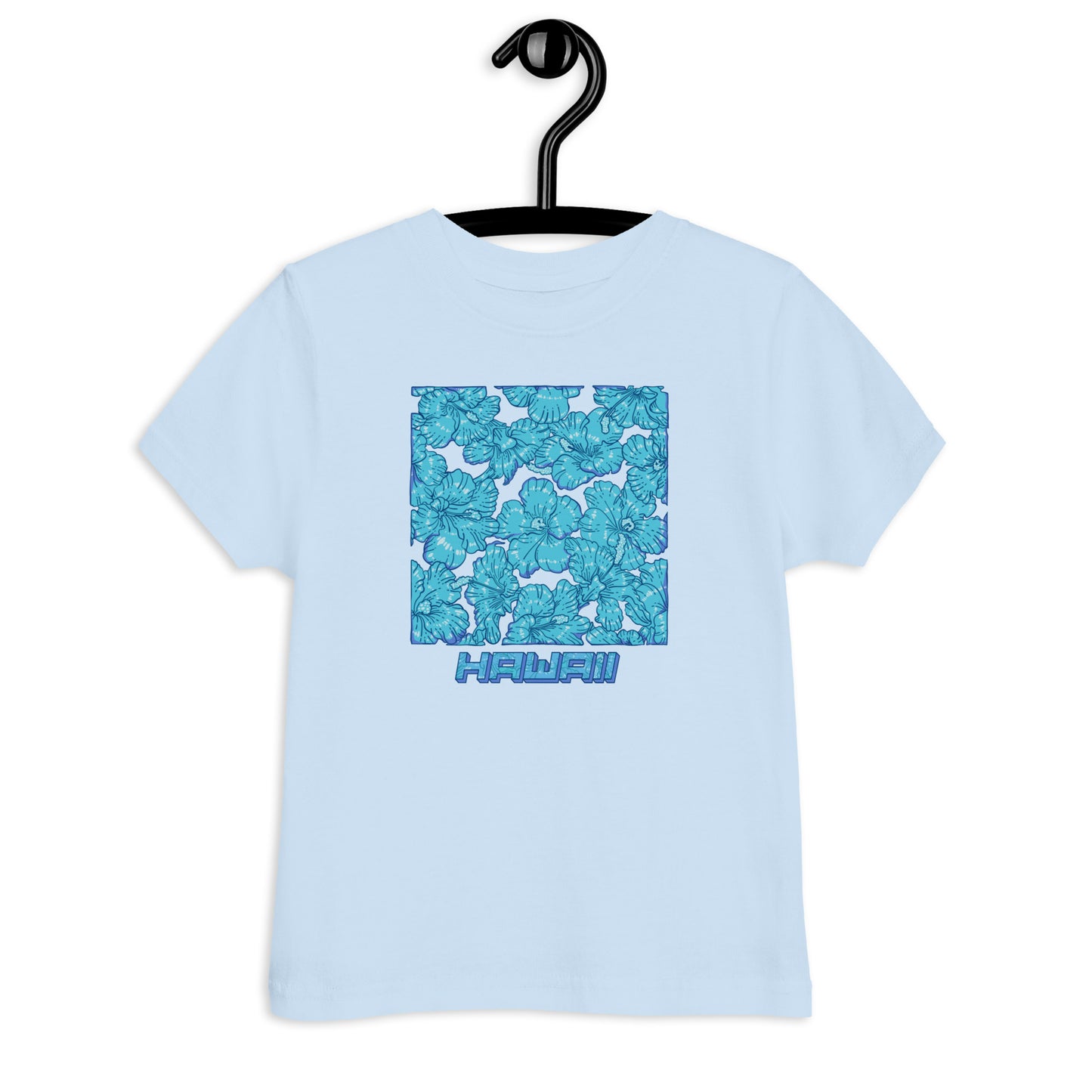 Blue Hibiscus Hawaii Toddler Jersey T-Shirt