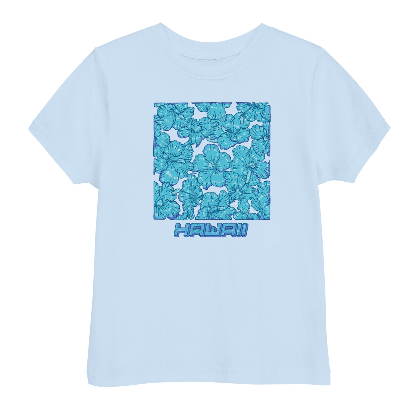 Blue Hibiscus Hawaii Toddler Jersey T-Shirt