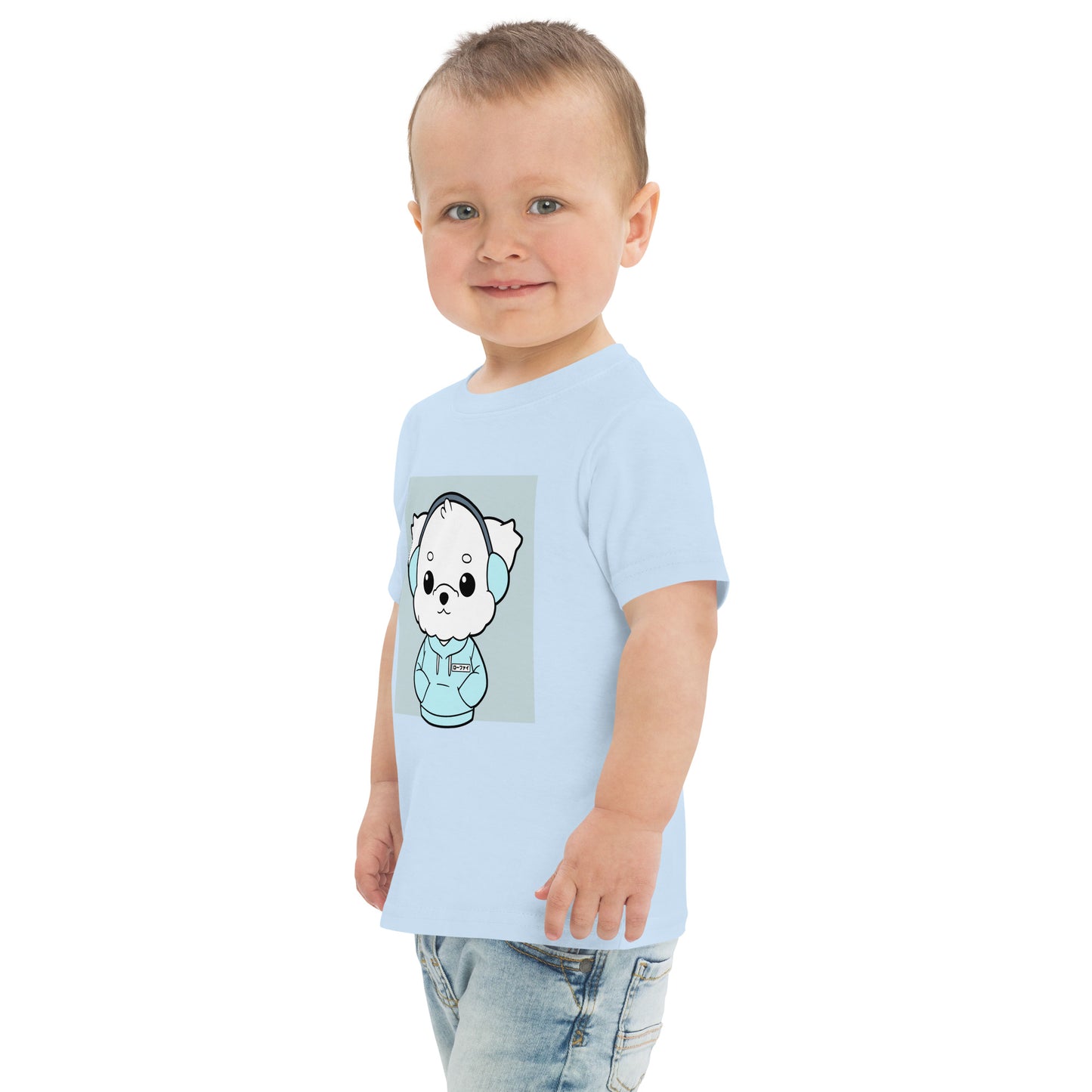 Lo-Fi Puppy Blue Toddler Jersey T-Shirt