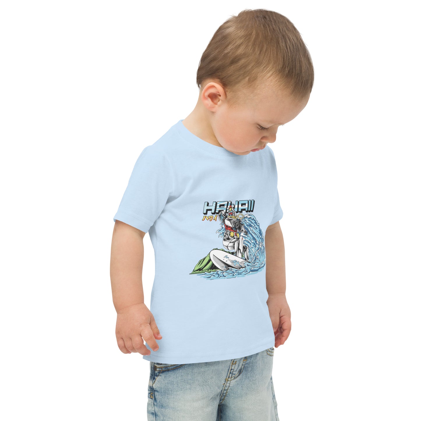 Mecha Surfing Diamond Head Toddler Jersey T-Shirt