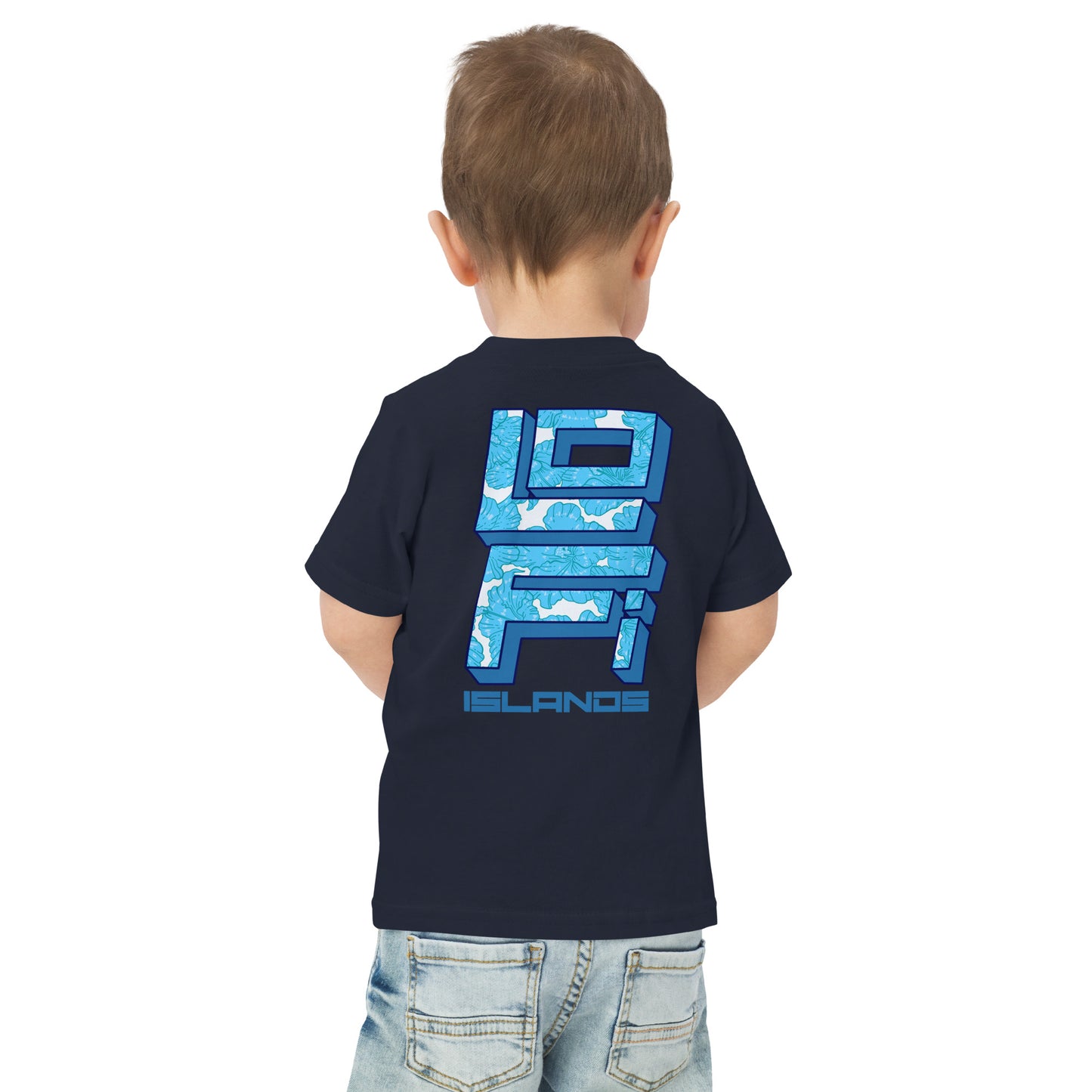 Blue Hibiscus Hawaii Toddler Jersey T-Shirt