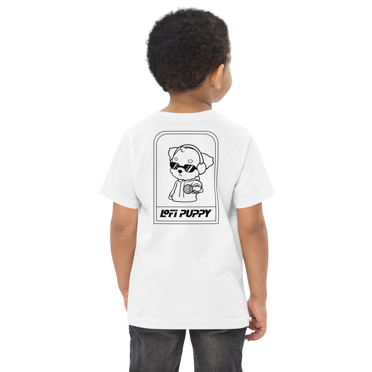 Lo-Fi Puppy White Toddler Jersey T-Shirt