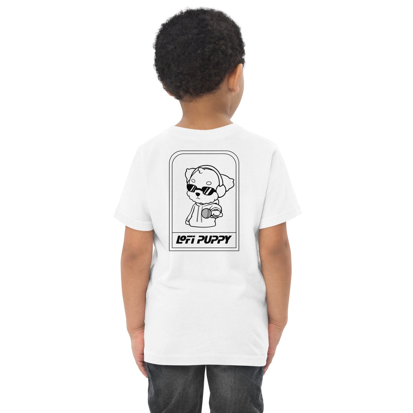 Lo-Fi Puppy White Toddler Jersey T-Shirt