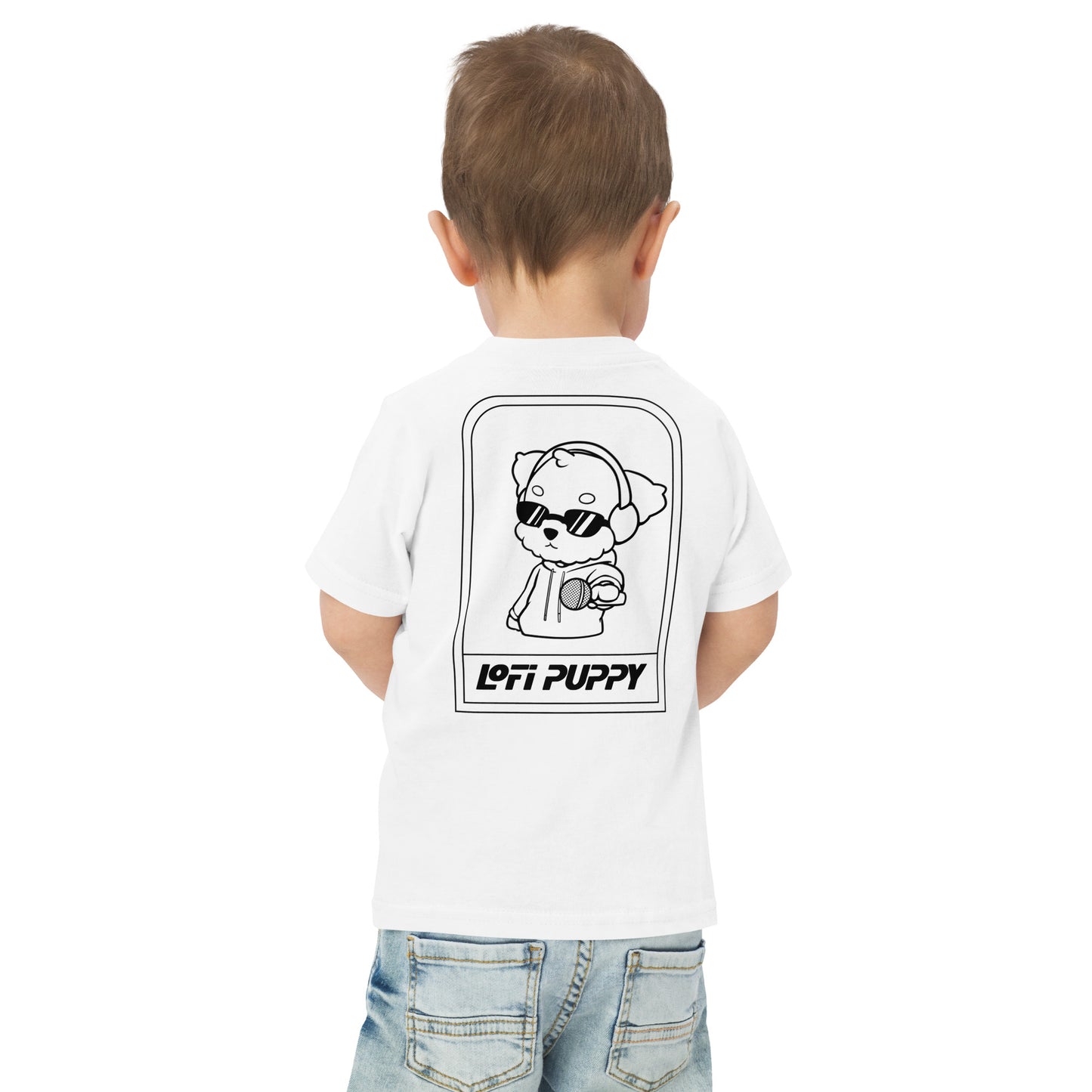 Lo-Fi Puppy White Toddler Jersey T-Shirt